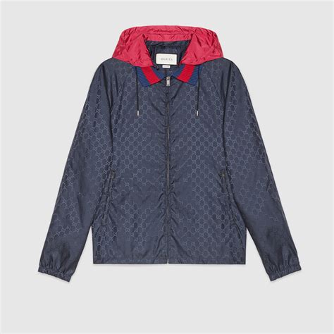 gucci jacquard nylon jacket replica|gucci embroidered jacket.